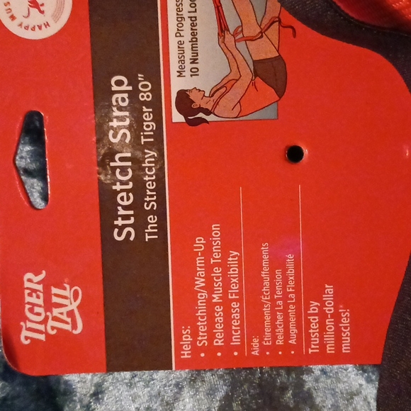 Tiger Tail Stretch Yoga Exercise Strap, "The Stretchy Tiger 80" NWT - Picture 4 of 4